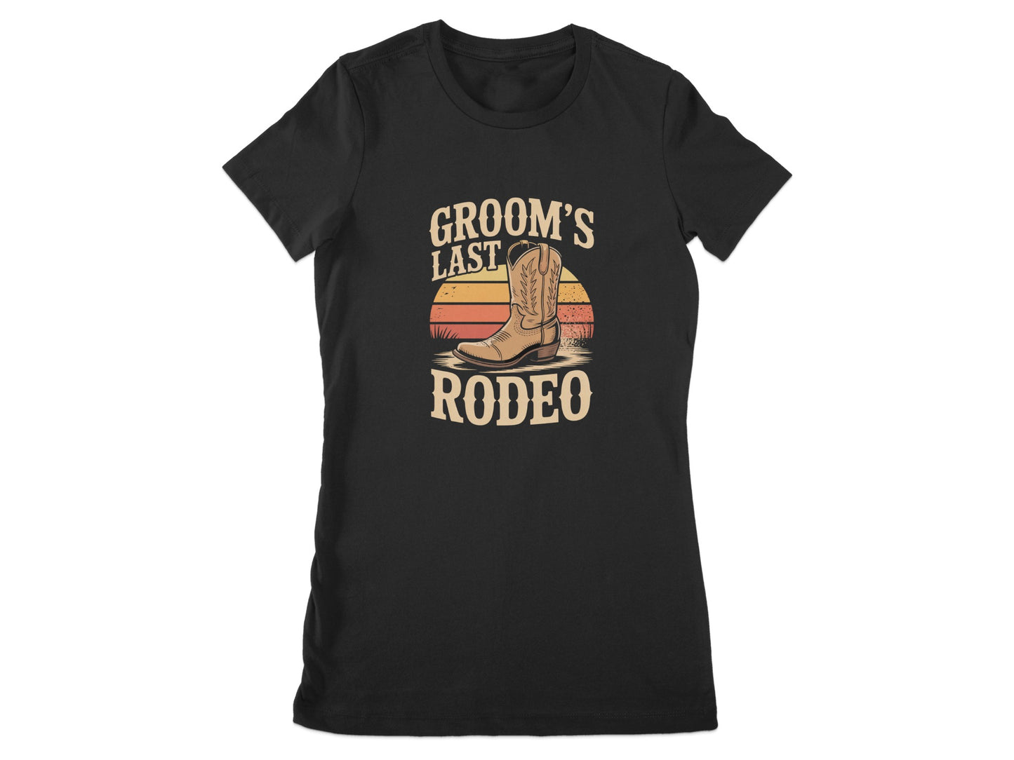 Groom's Last Rodeo Bold Graphic T-Shirt product type