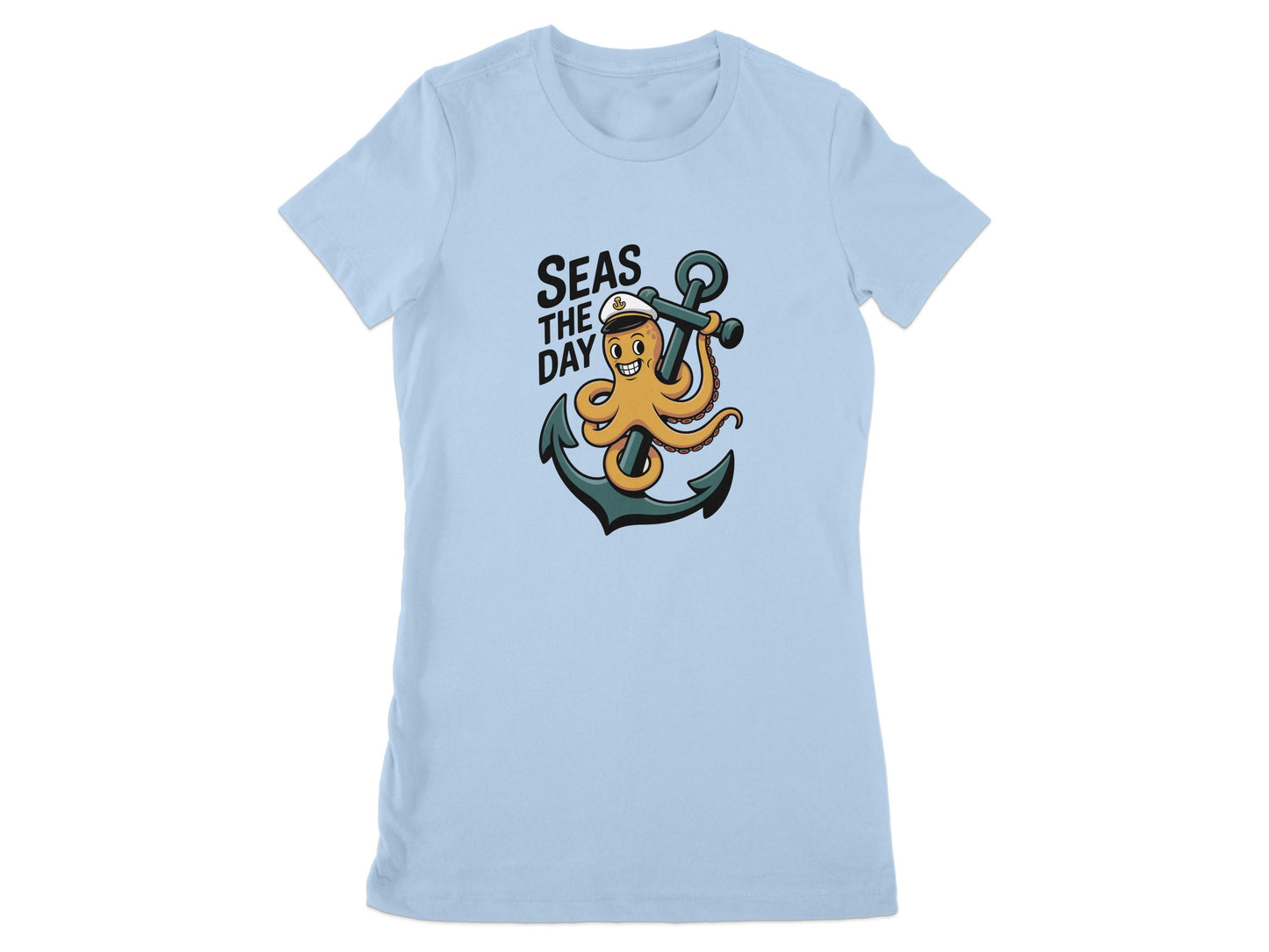 Seas The Day Octopus Anchor Graphic T-Shirt product