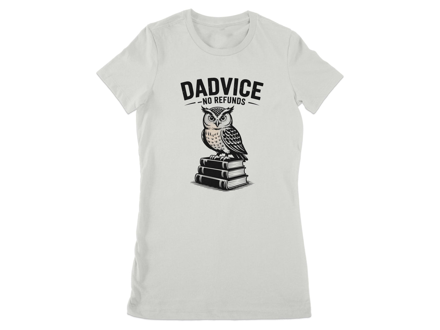 Dadvice No Refunds Owl Print Casual T-Shirt product