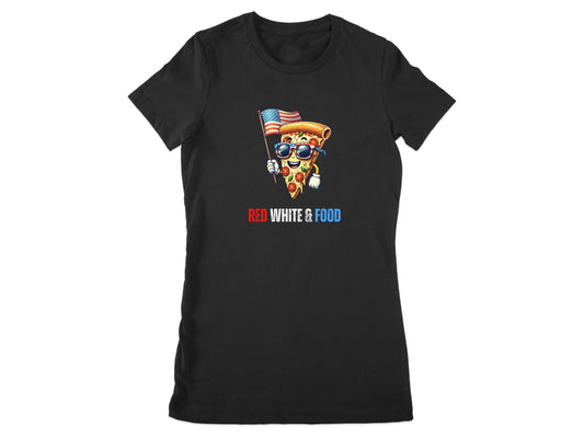 Red White and Food Pizza Graphic T-Shirt product