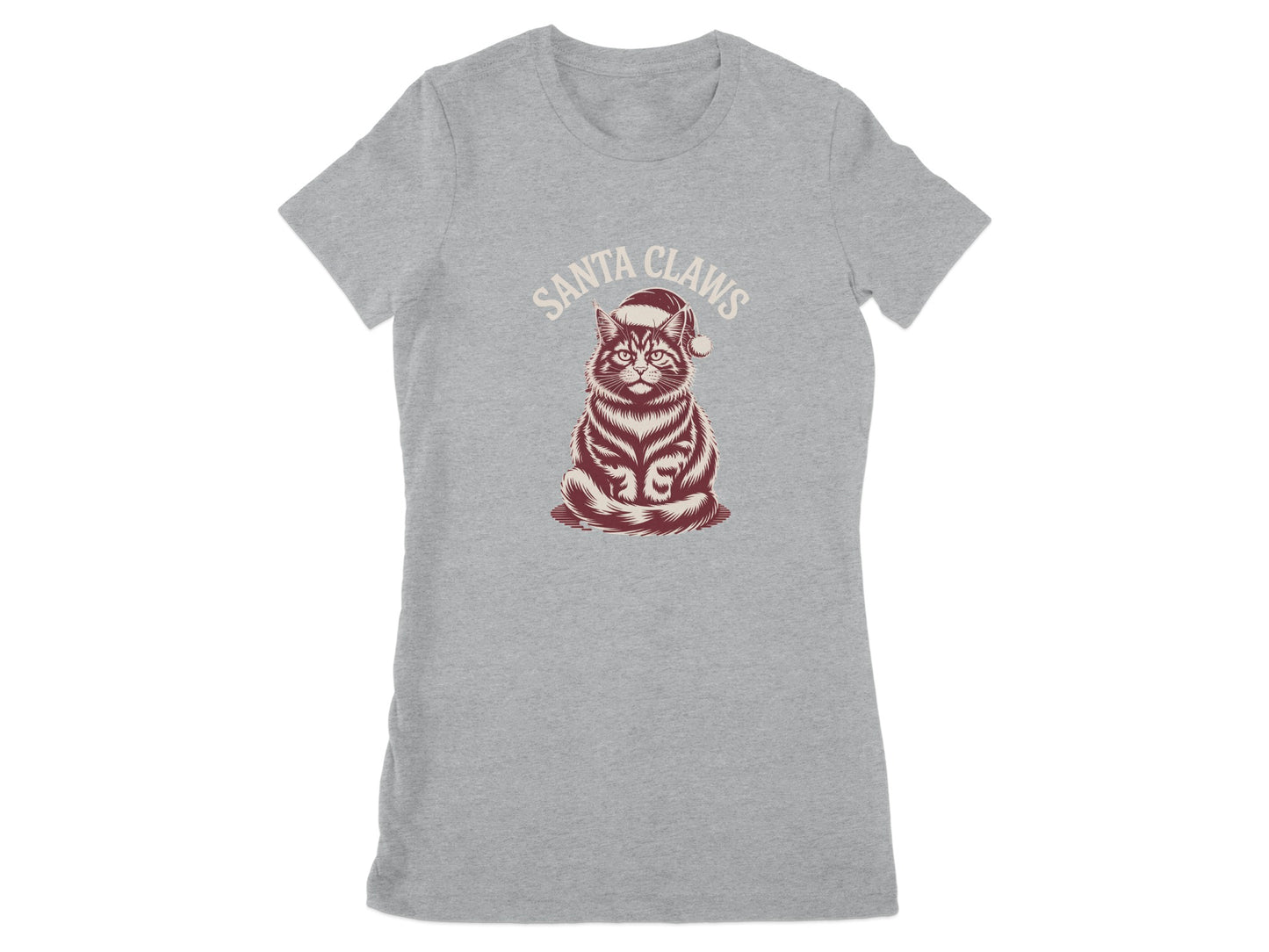 Santa Claws Cute Festive Cat Design T-shirt product type