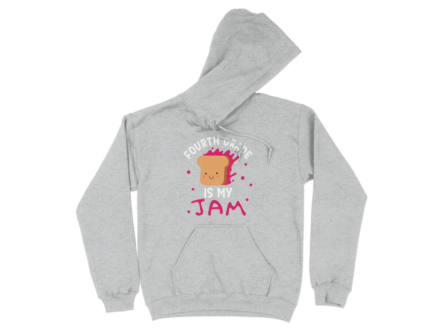 Fourth Grade Is My Jam Grey Hooded Sweatshirt product