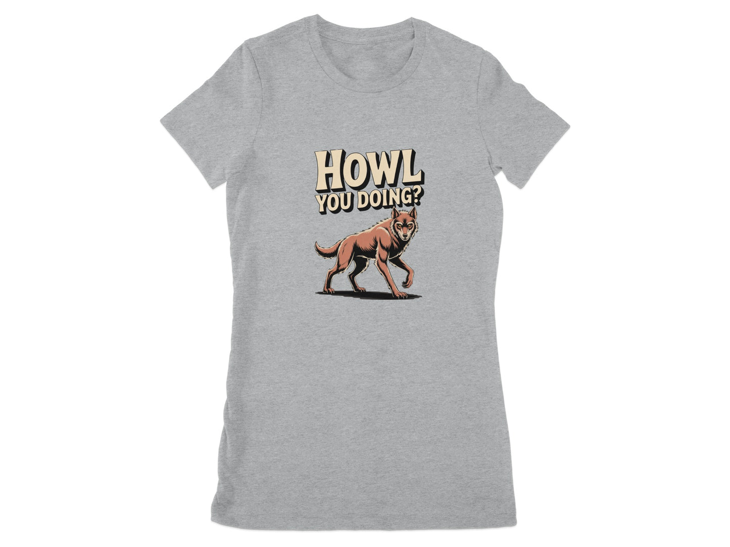 Howl You Doing Graphic Funny Wolf Women's T-Shirt product