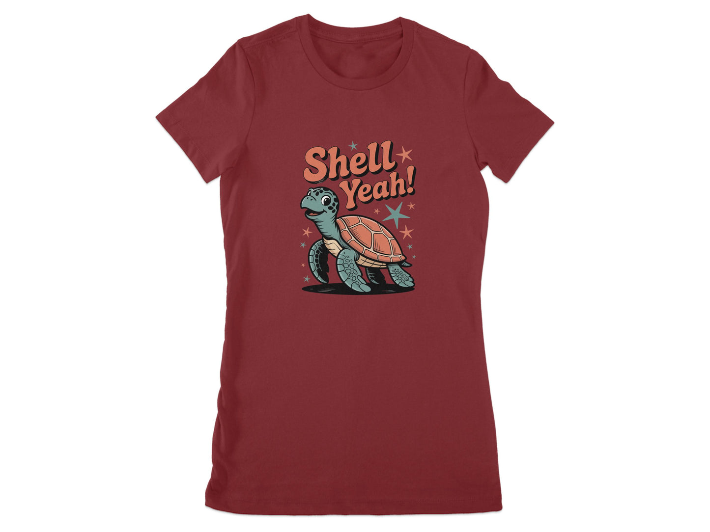 Shell Yeah Turtle Graphic Red T-shirt product