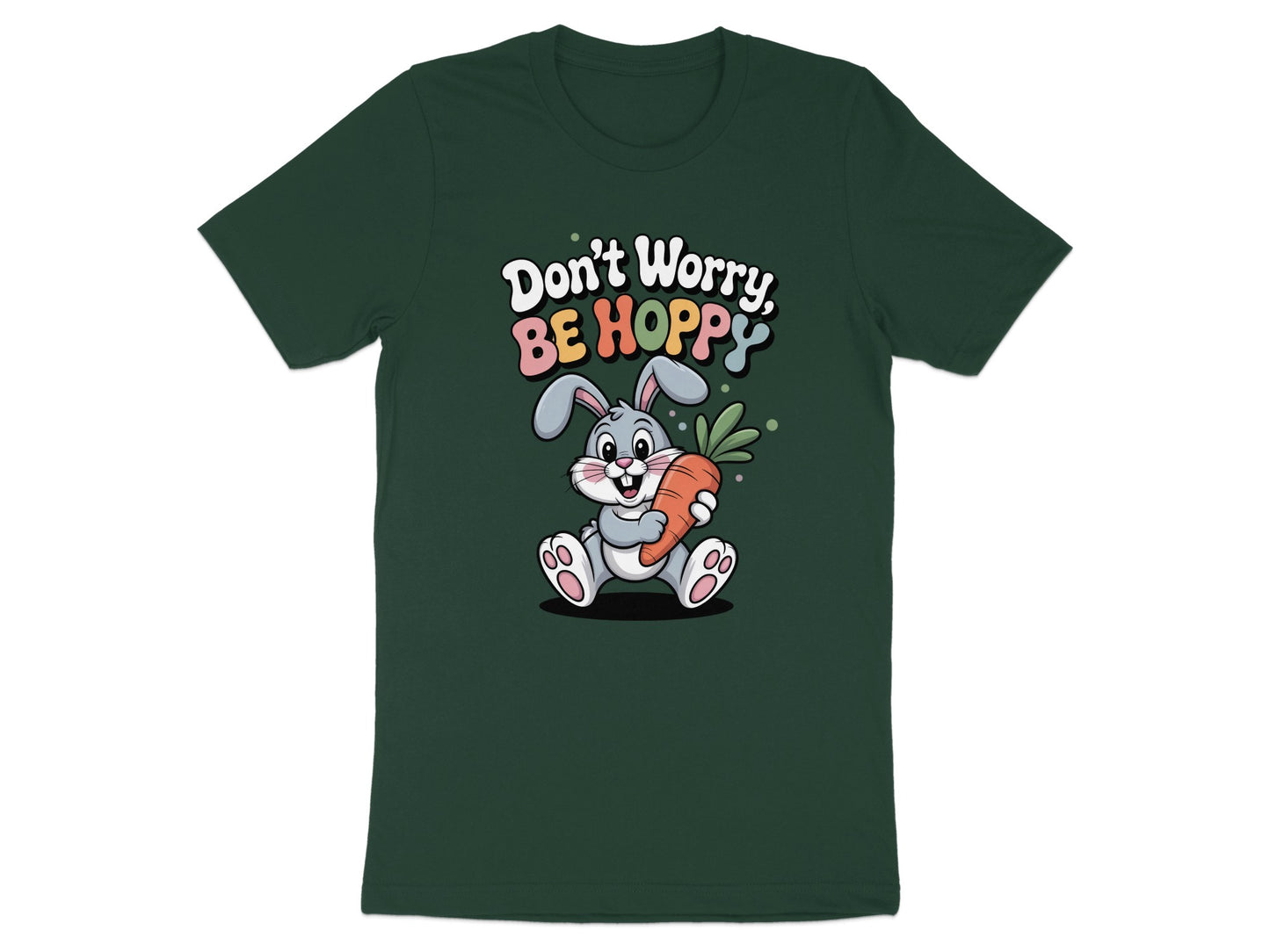 Don't Worry Be Hoppy Graphic Bunny T-Shirt product