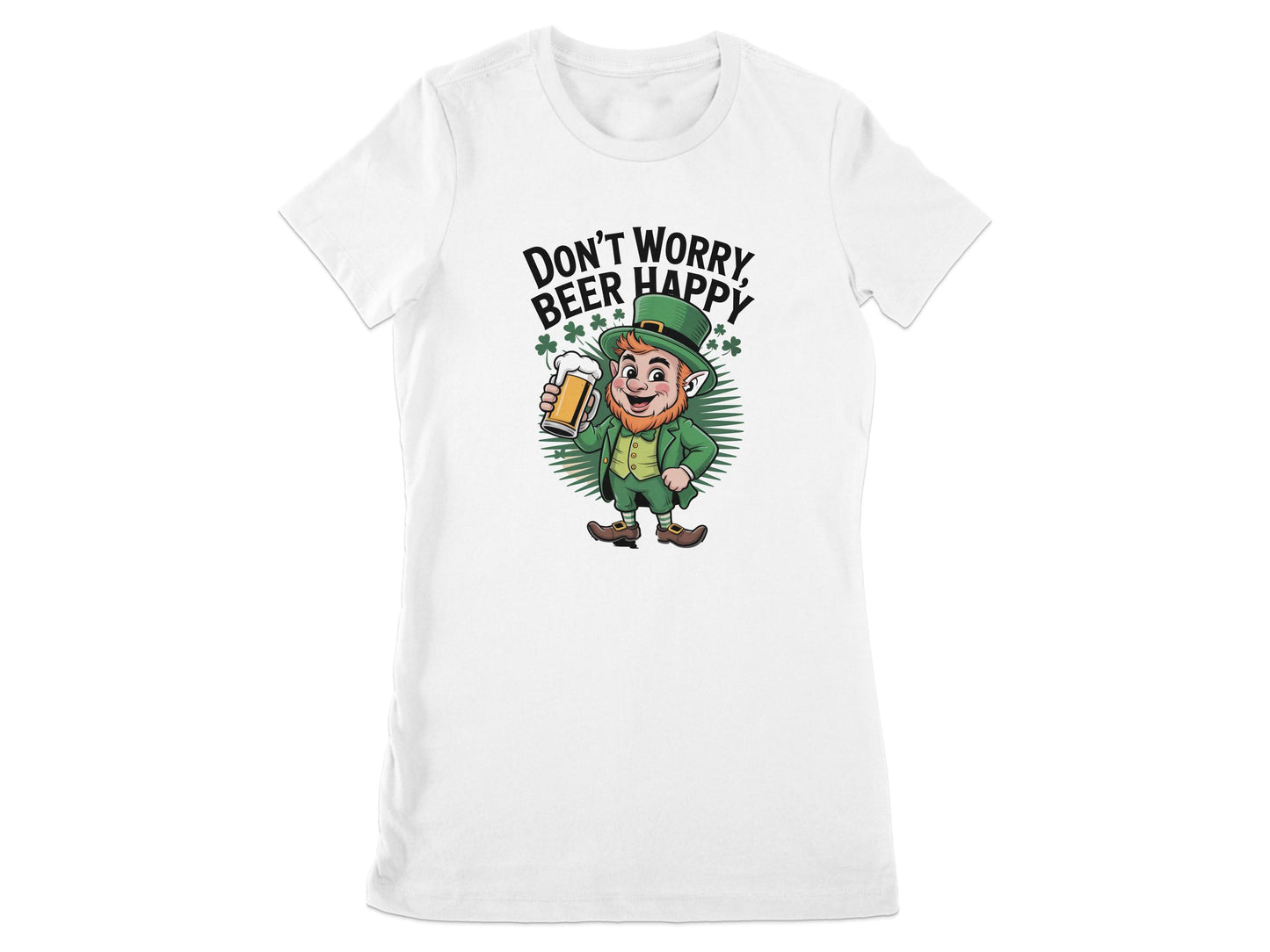 Don't Worry Beer Happy Leprechaun Graphic Shirt product