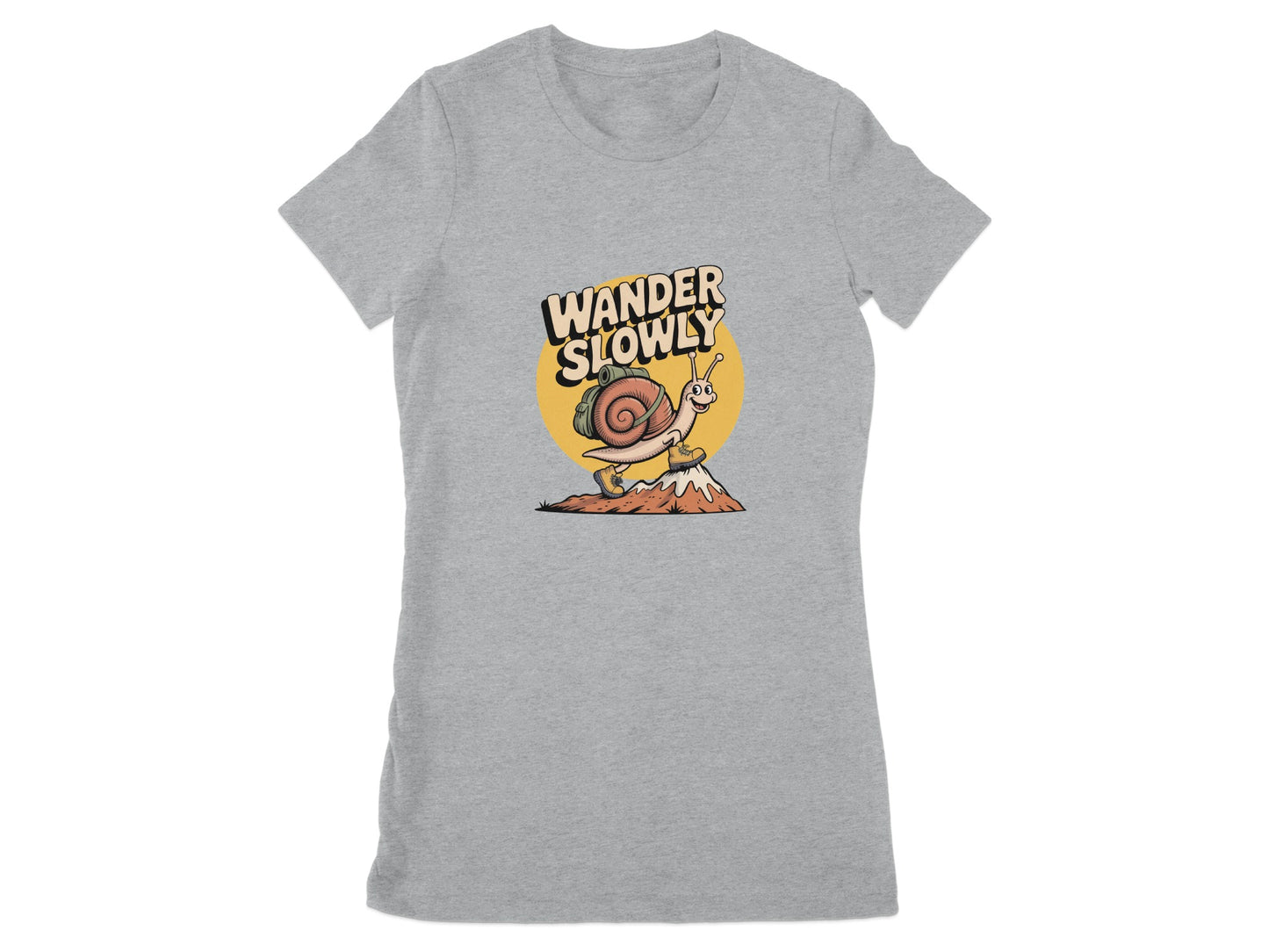 Wander Slowly Snail Hiking Graphic Tee product type