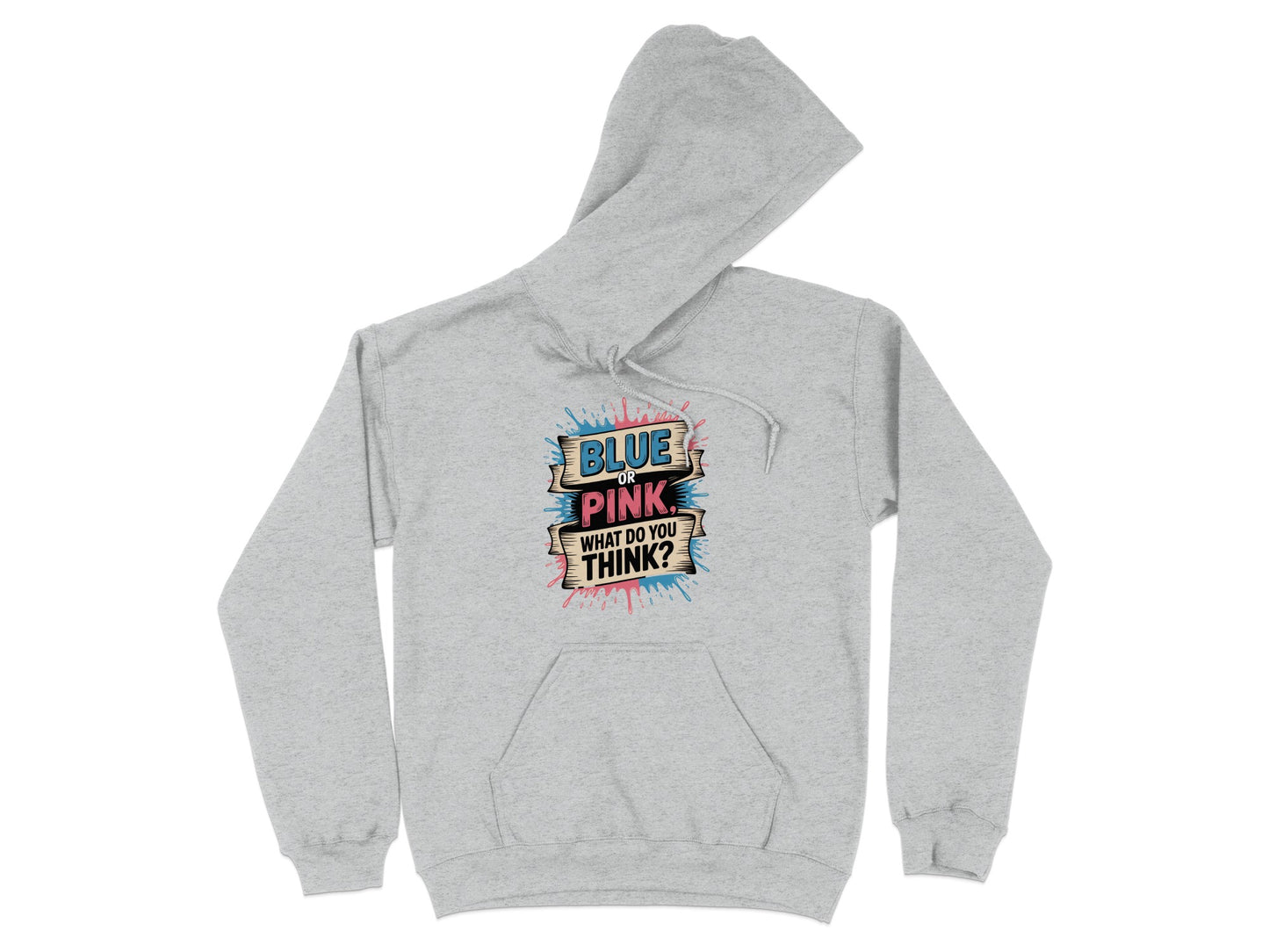 Blue Pink What Do You Think Graphic Hoodie product
