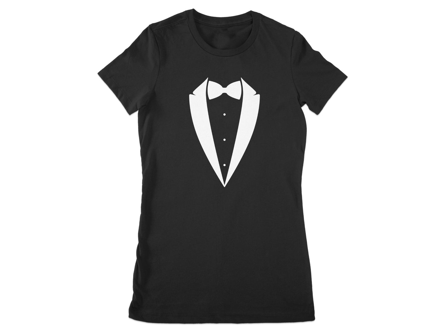 Tuxedo Style Graphic Black and White T-Shirt product