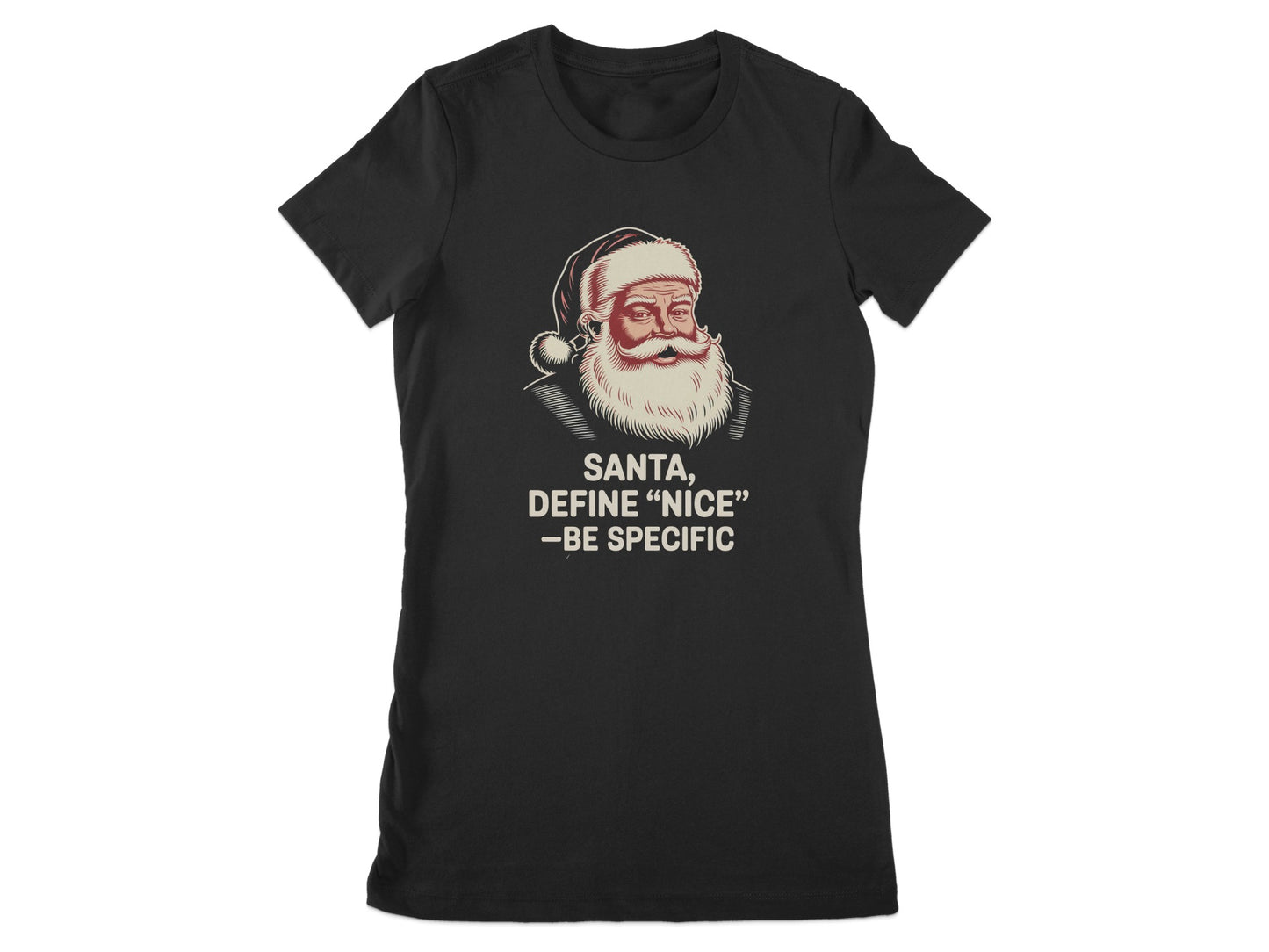 Santa Define Nice Be Specific Graphic T-shirt product type