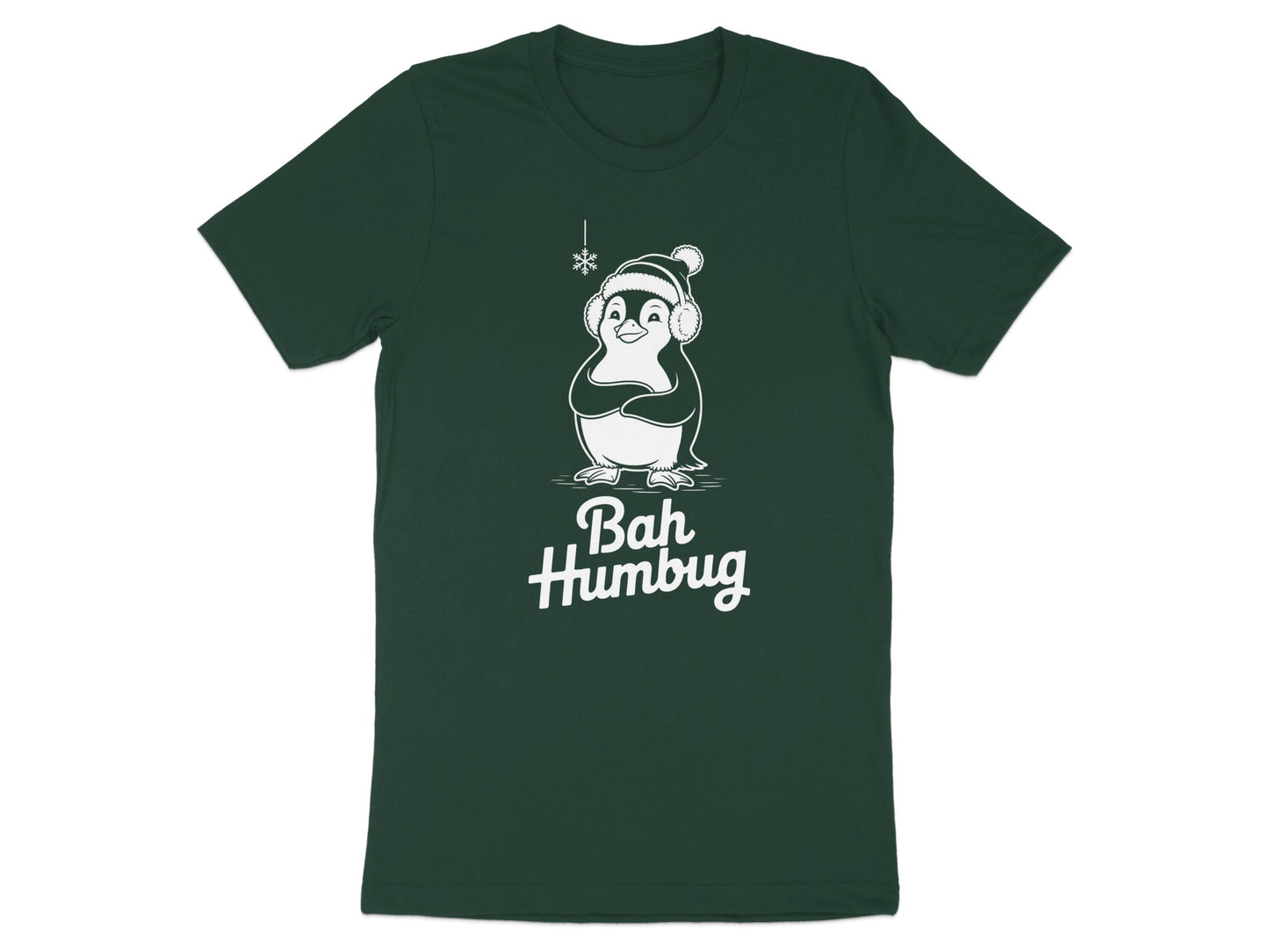 Bah Humbug Penguin Graphic Design Tee Shirt Product