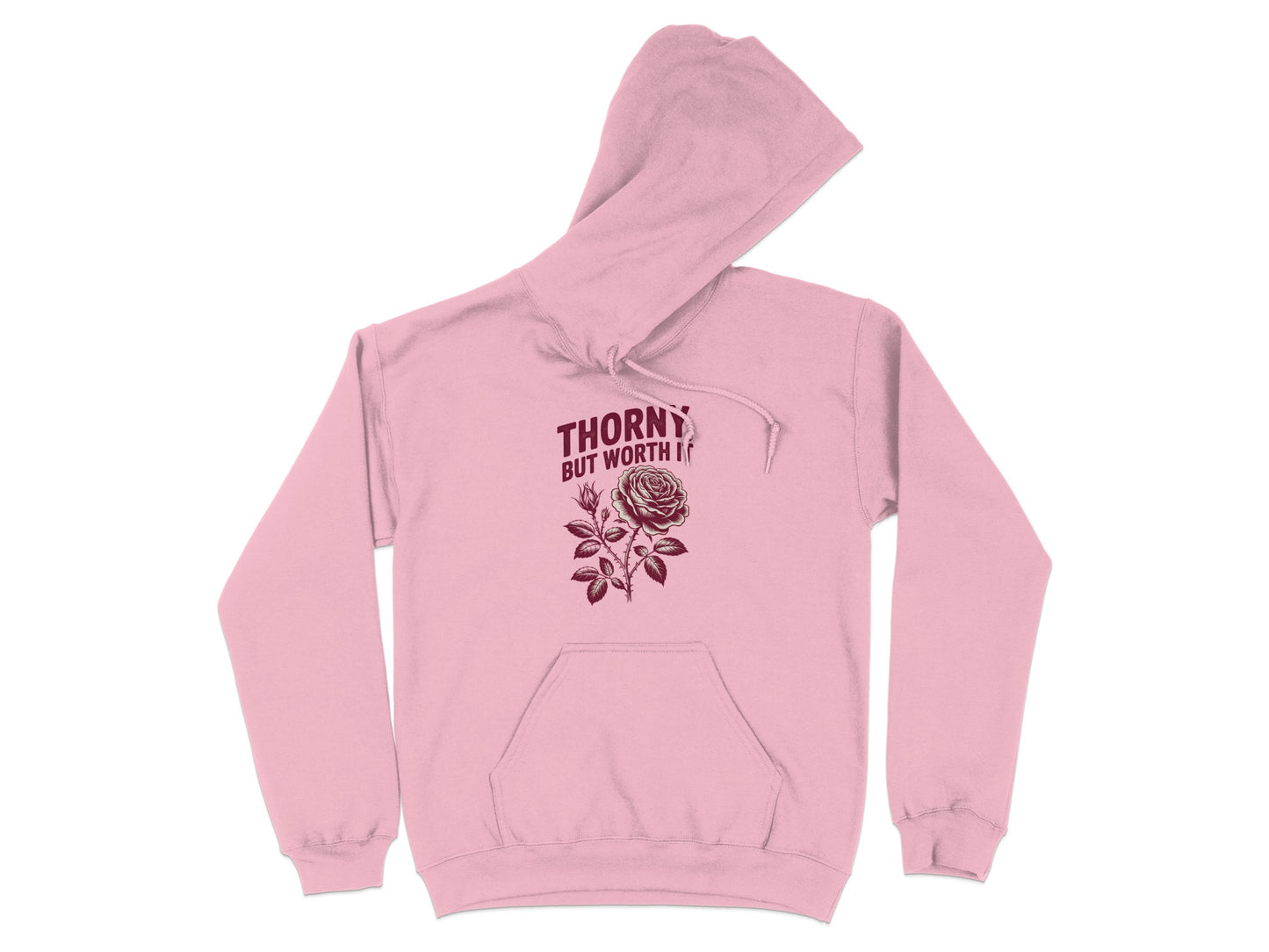 Thorny But Worth It Rose Print Hoodie product