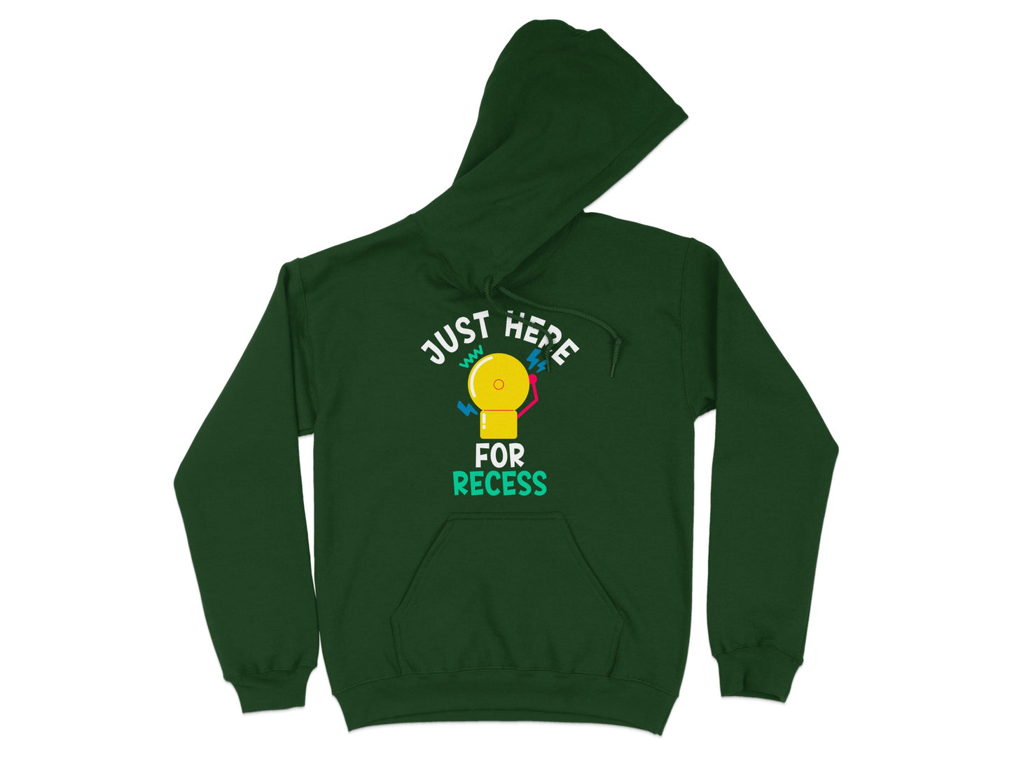 Just Here for Recess Green Hoodie Product