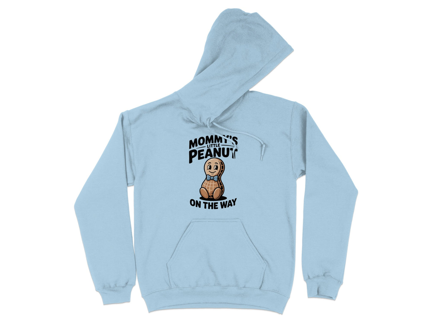 Mommi's Peanut On The Way Blue Hoodie Product Type