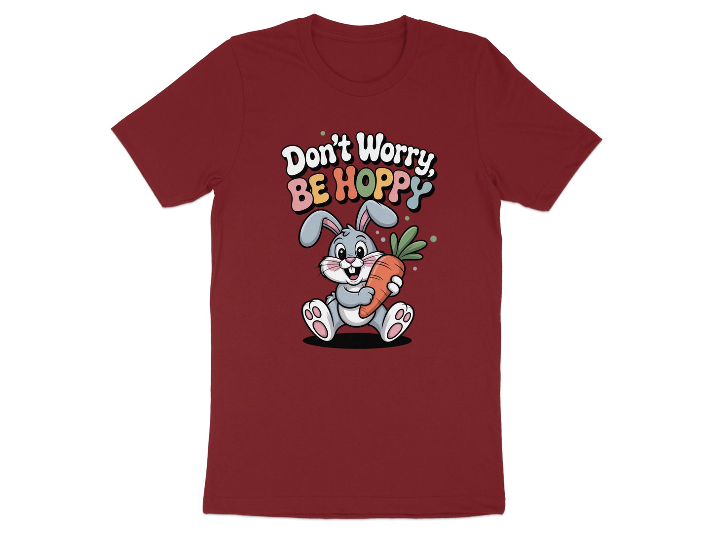 Don't Worry Be Hoppy Bunny Graphic T-Shirt product type
