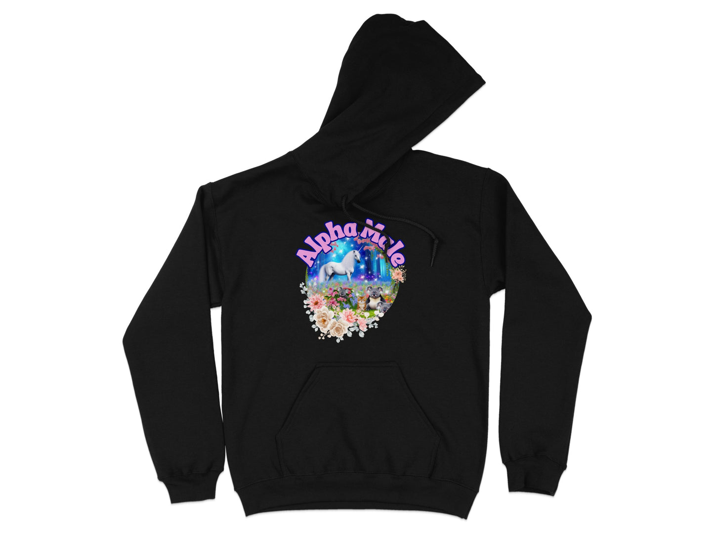 Alpha Male Floral Design Custom Hoodie product type