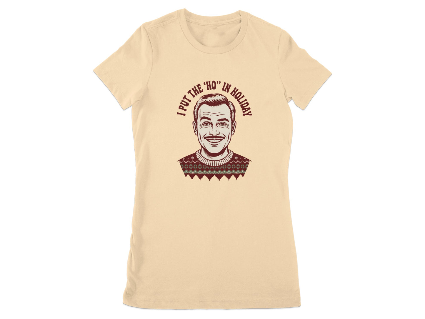 I Put The Ho In Holiday Graphic Round Neck T-Shirt product