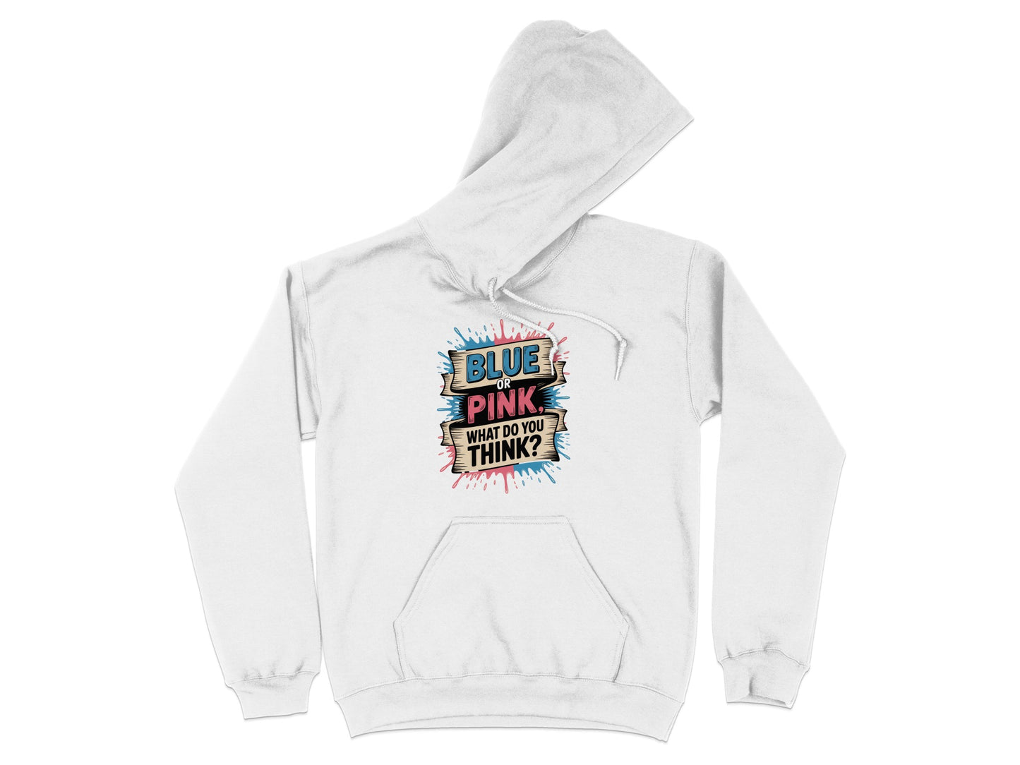 Blue Pink What Do You Think Graphic Hoodie product