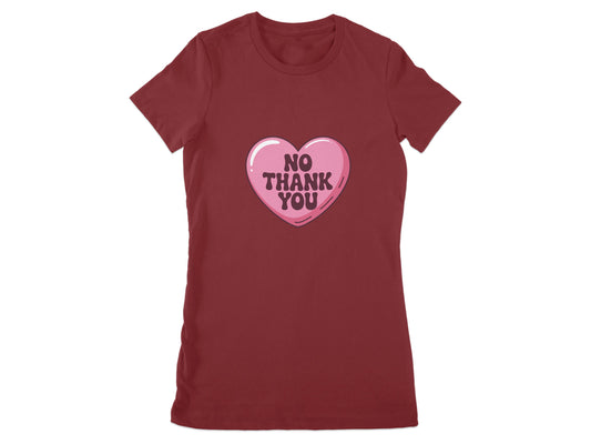 No Thank You Heart Graphic Printed Shirt product
