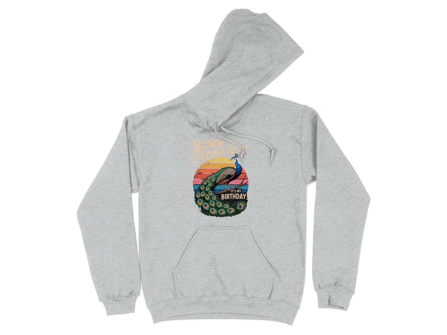 Retro Birthday Celebration Peacock Art Hoodie product