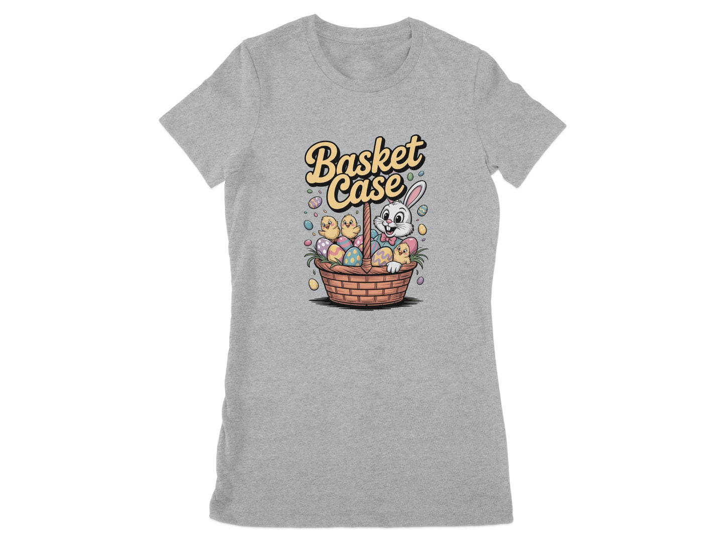 Basket Case Bunny and Chicks Grey T-shirt product type