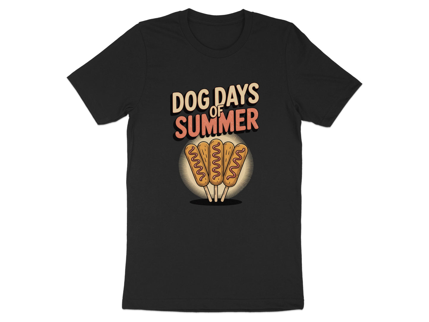 Dog Days of Summer Hot Dogs Fun Graphic T-shirt product type