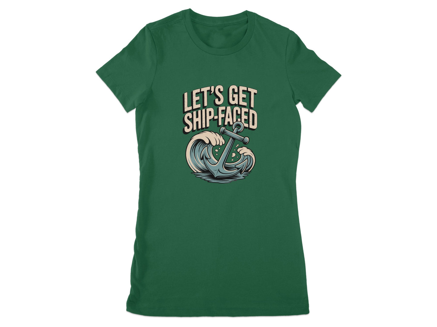 Let's Get Ship-Faced Anchor Design T-Shirt product