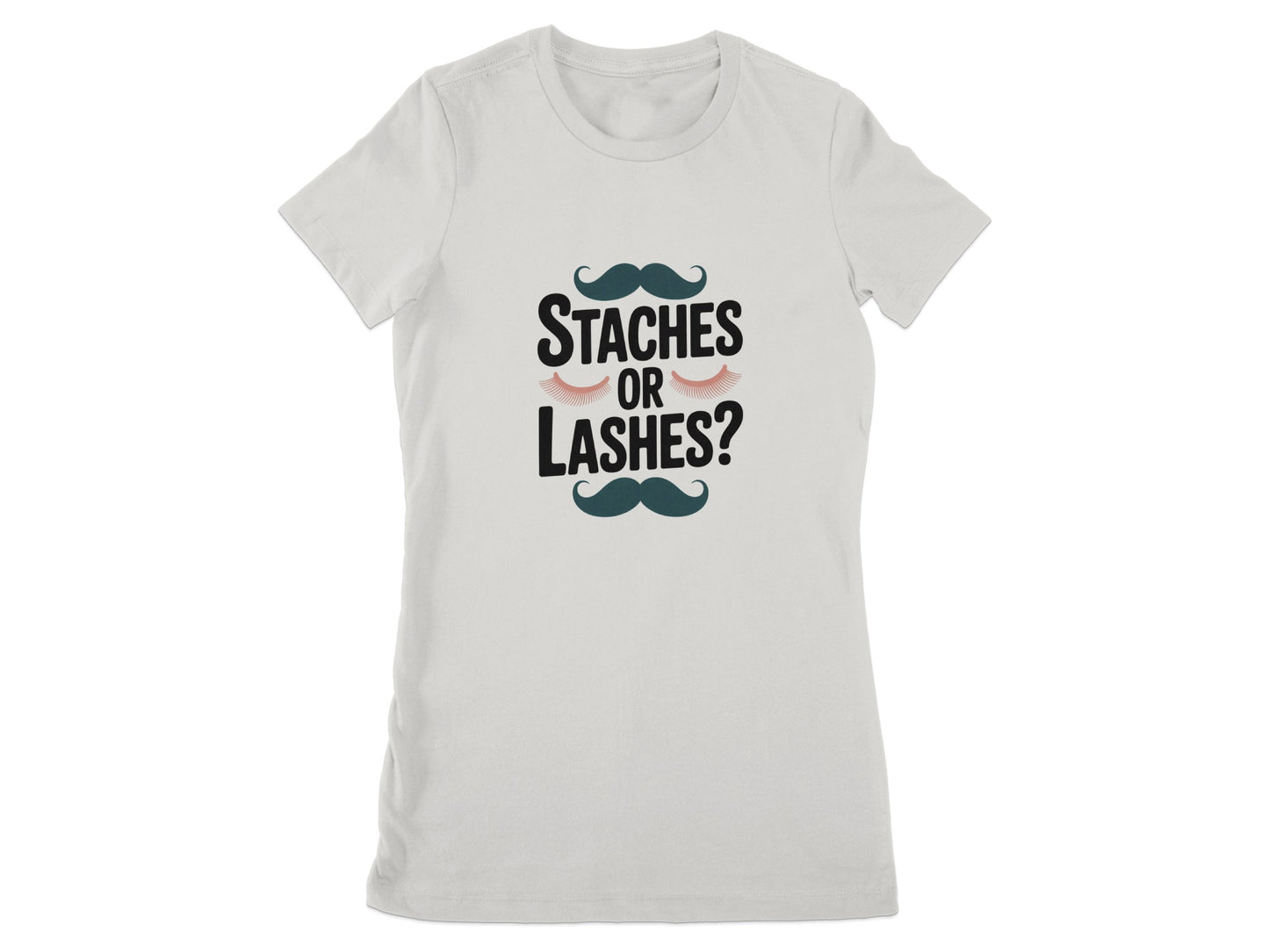 Staches or Lashes Funny Gender Reveal T-Shirt product