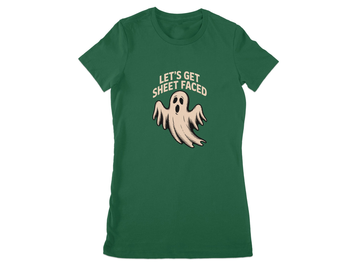 Let's Get Sheet Faced Ghost Graphic Tee Shirt product type