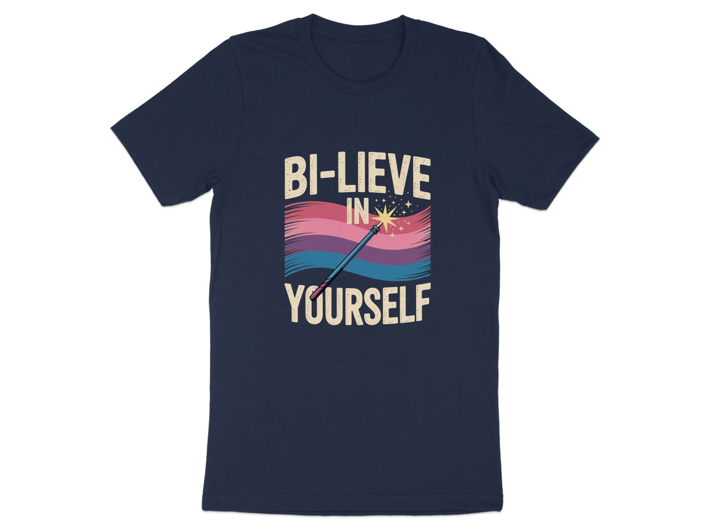 Bi-Lieve in Yourself Inspiring Graphic T-Shirt Product