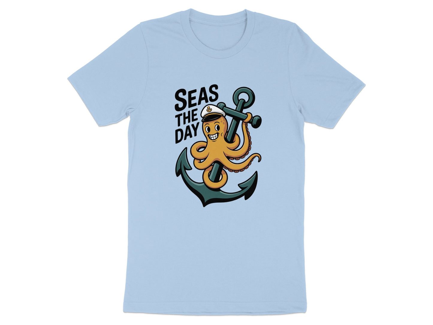 Seas The Day Octopus Anchor Graphic T-shirt product