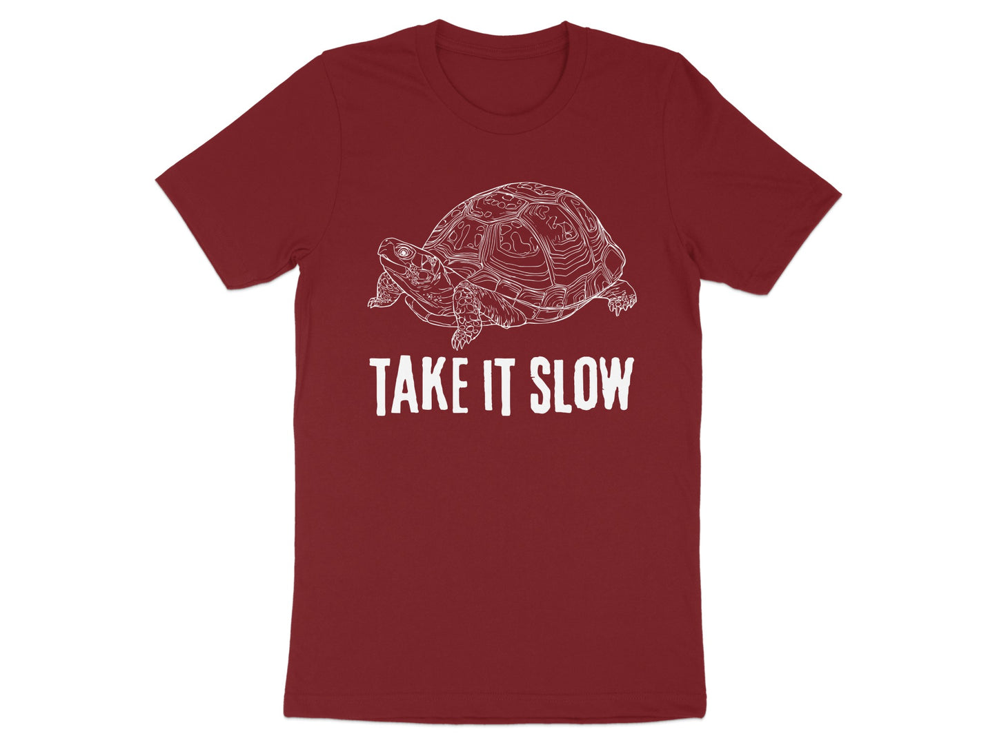 Take It Slow Tortoise Graphic Red T-Shirt product type