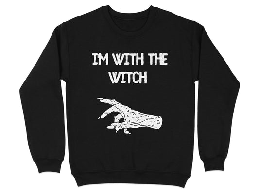 I'm With The Witch Halloween Sweatshirt product