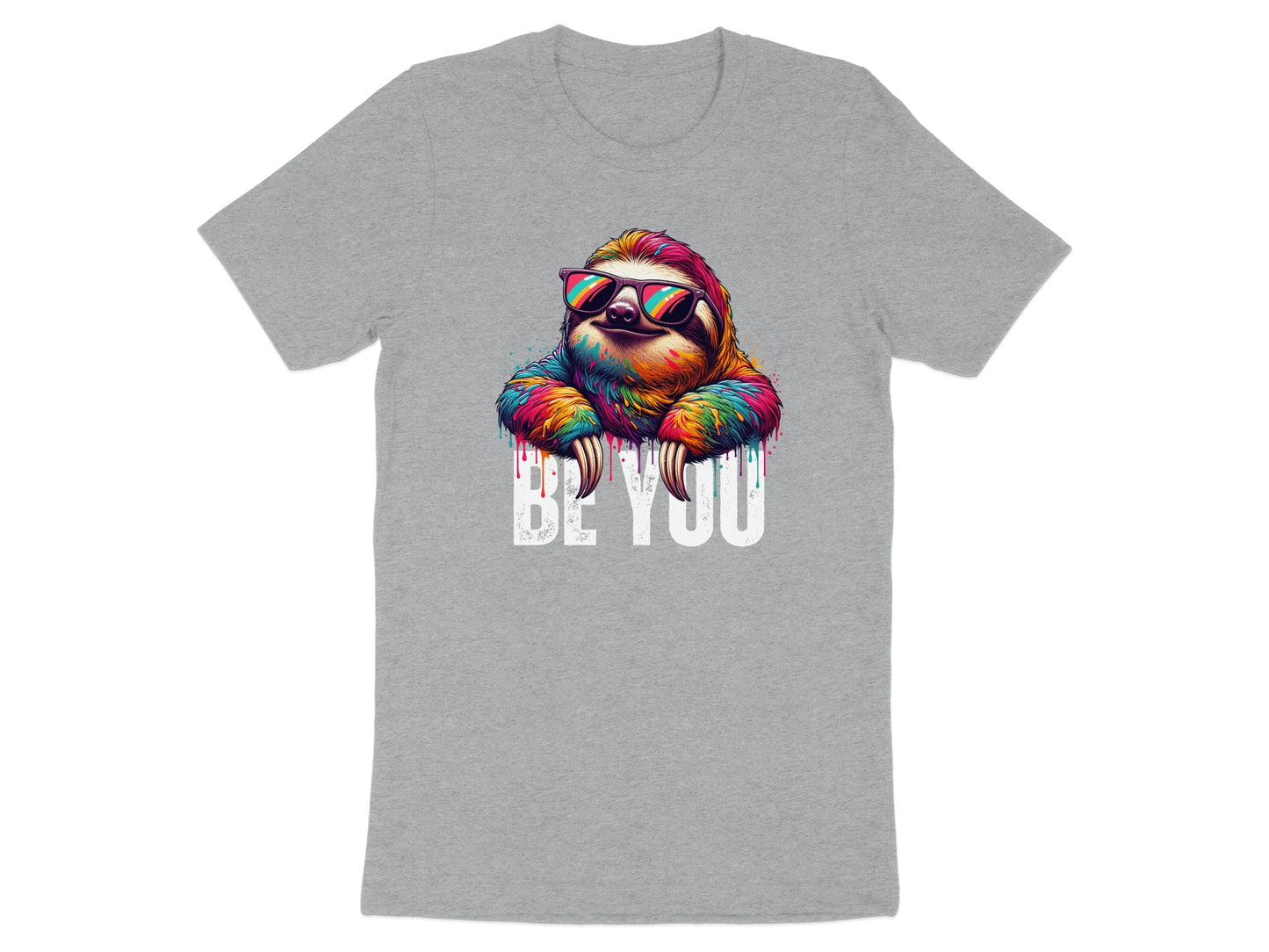 Colorful Sloth with Sunglasses Be You T-Shirt product
