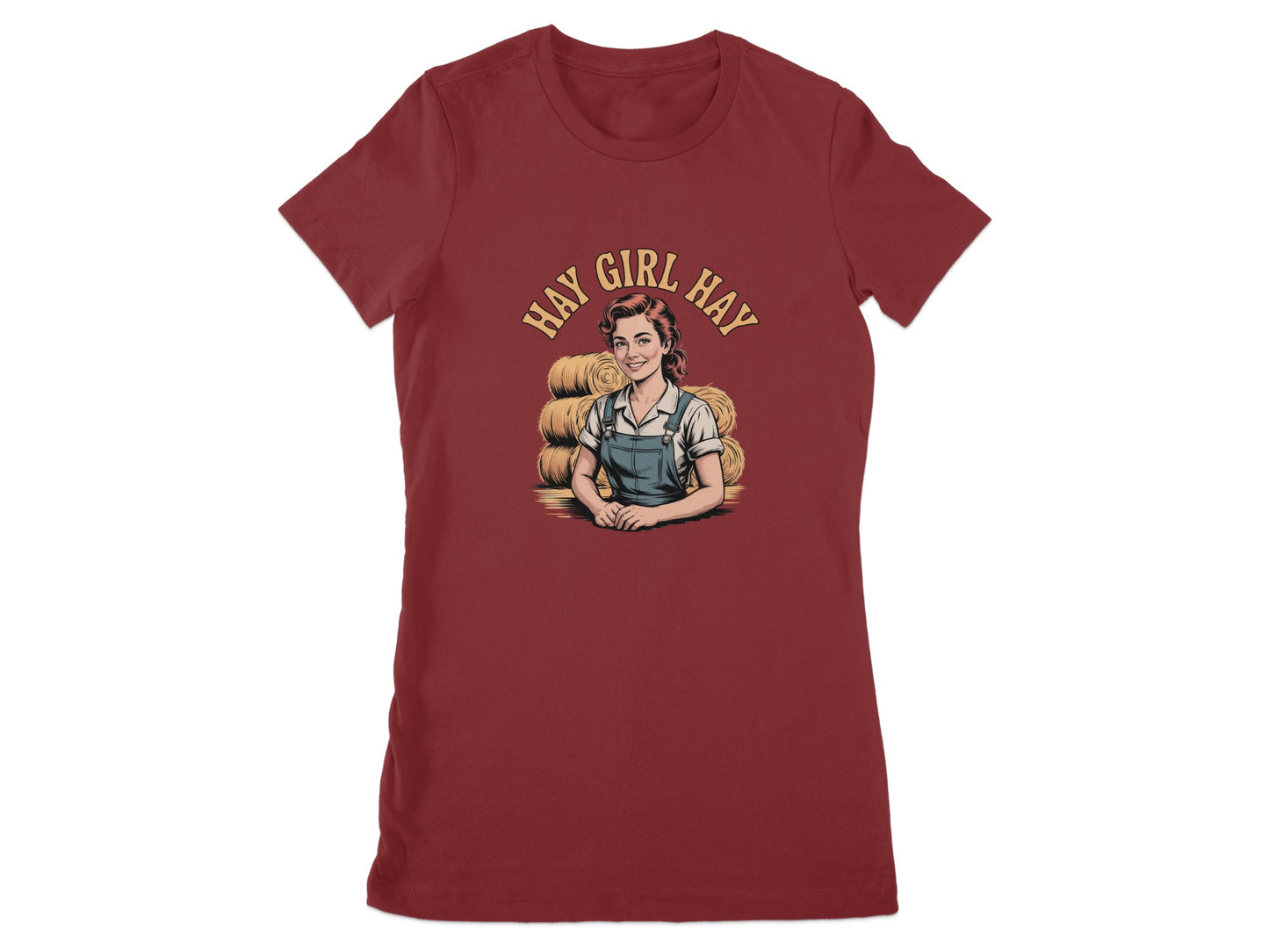 Hay Girl Hay Graphic Print Red T-shirt product type