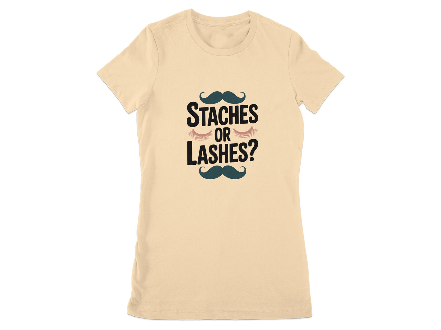 Staches or Lashes Graphic Printed Shirt product