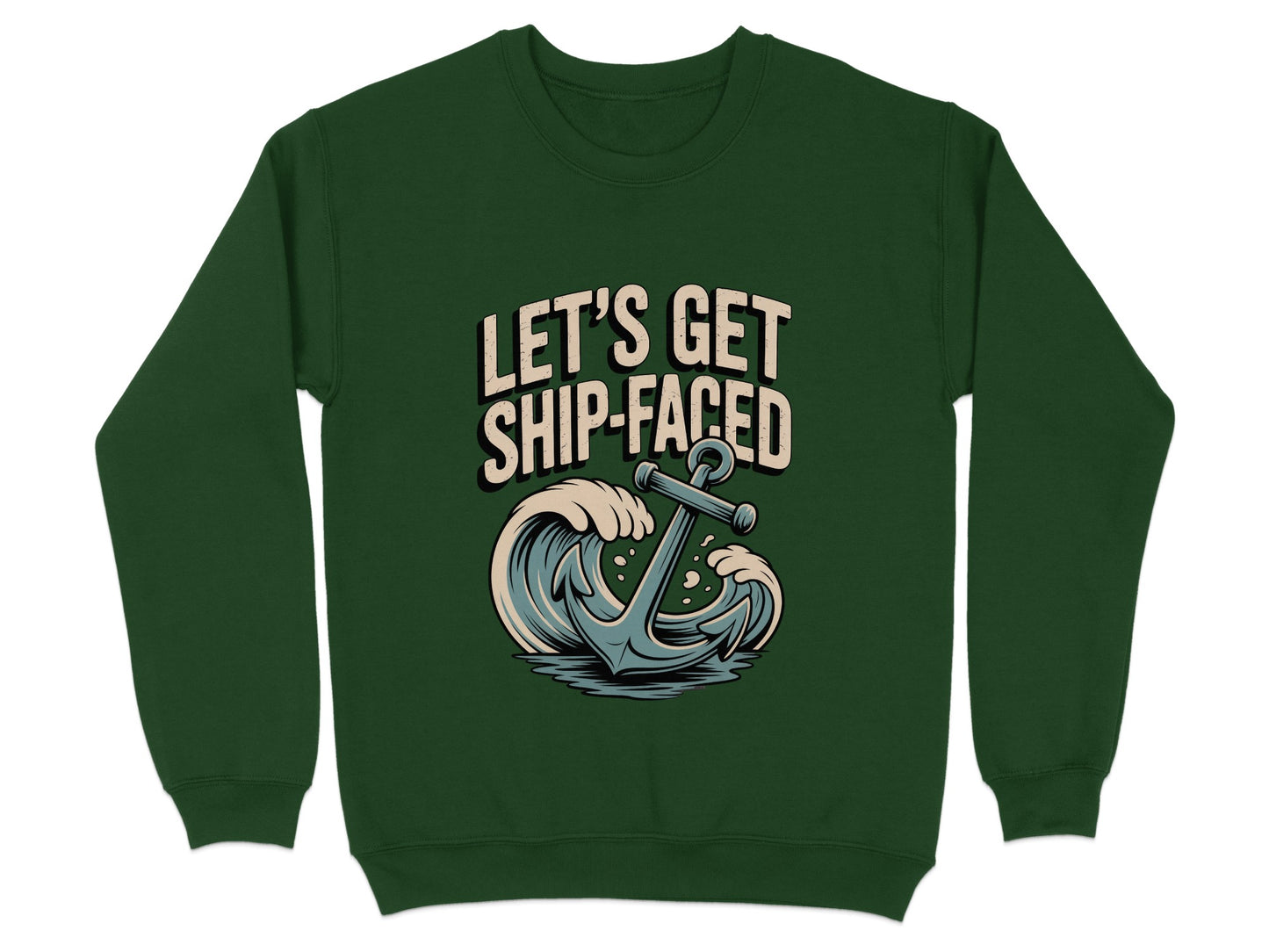 Let's Get Ship-Faced Anchor Graphic Sweatshirt product type
