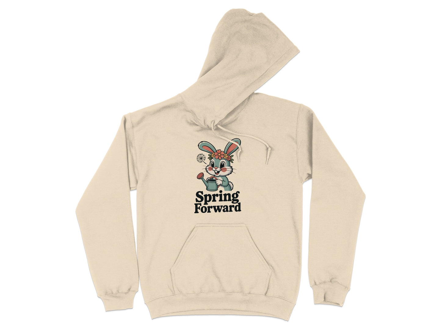 Spring Forward Bunny Graphic Hooded Sweatshirt product