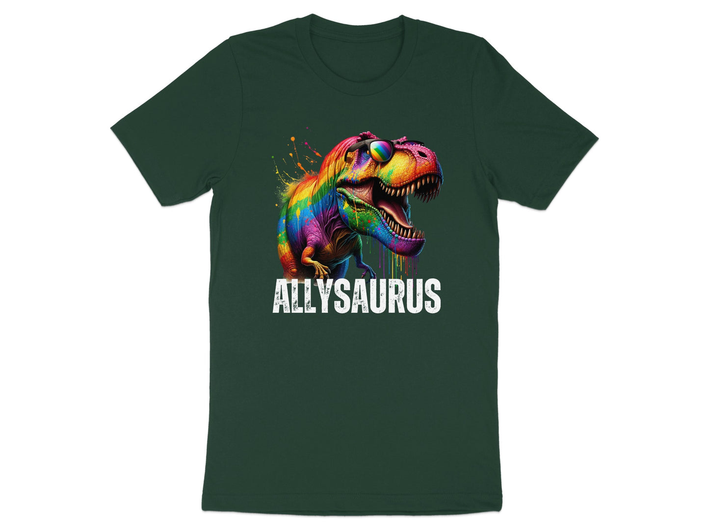 AllySaurus Colorful T-Rex Graphic Tee product