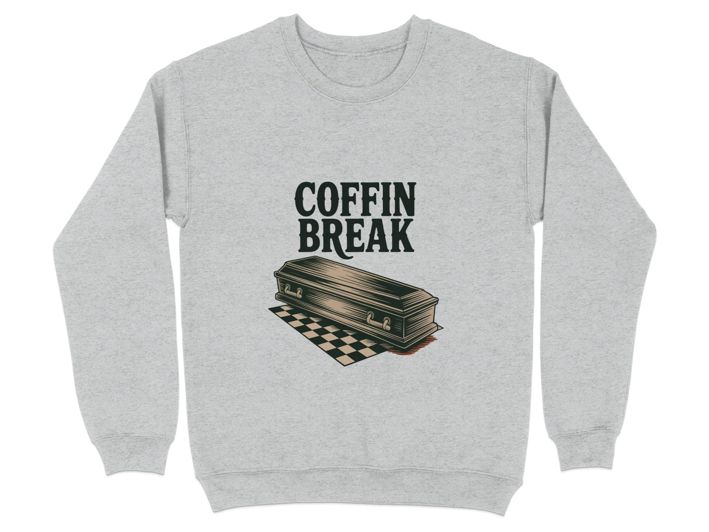 Coffin Break Printed Gray Sweatshirt product