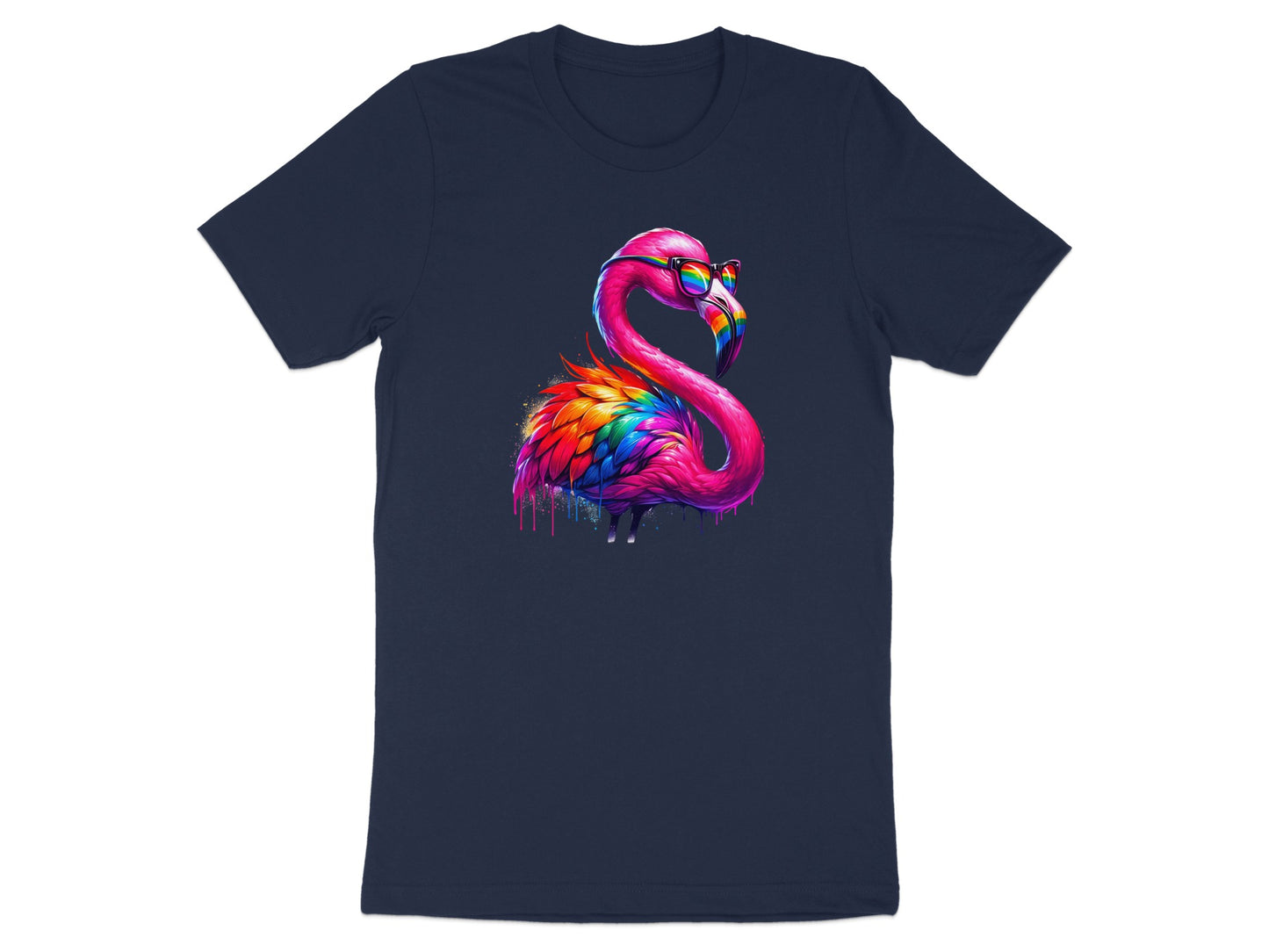 Vibrant Pink Flamingo Design Graphic T-Shirt product