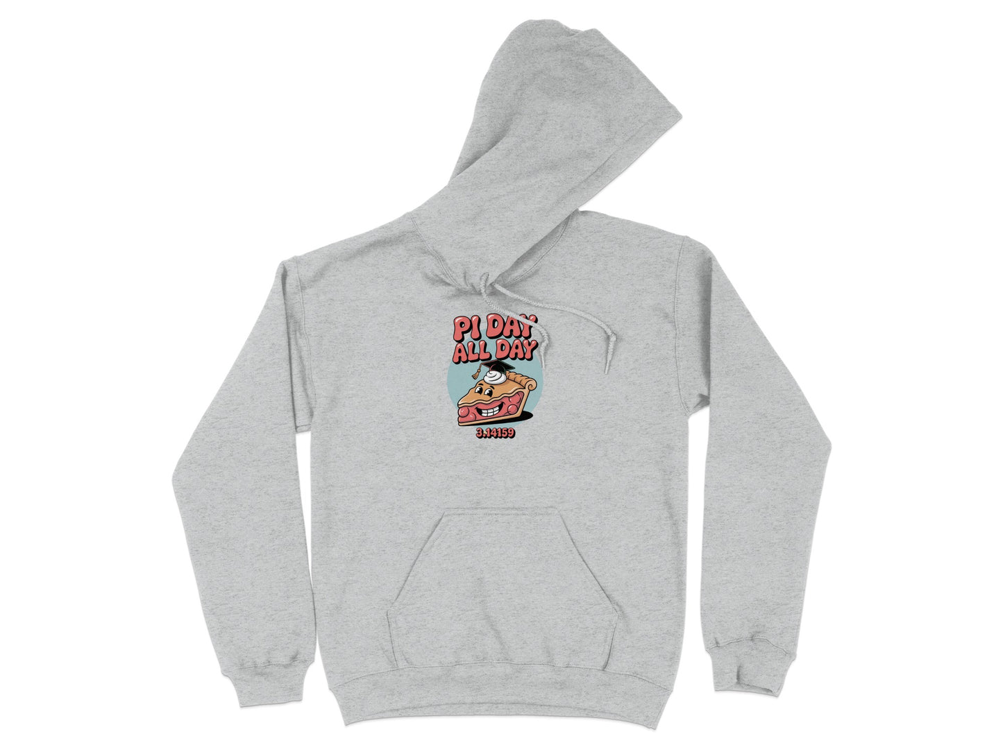 Pi Day All Day Graphic Grey Hoodie product
