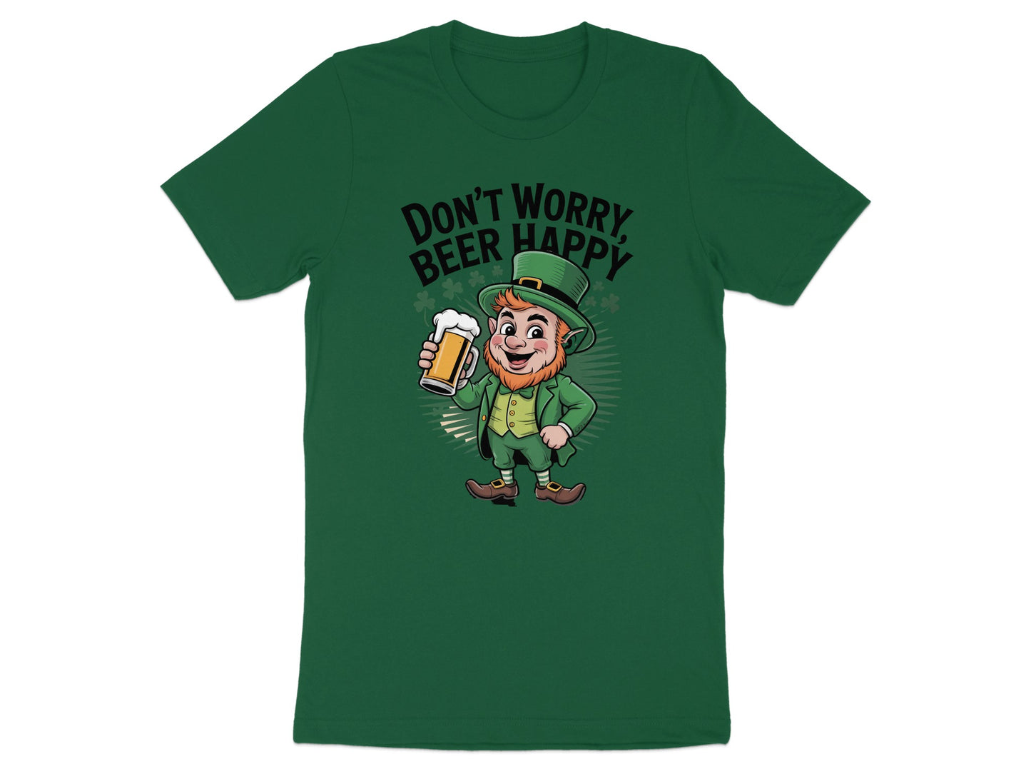 Don't Worry Beer Happy Illustration T-shirt Product
