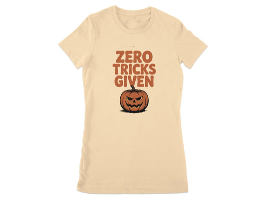 Zero Tricks Given Pumpkin Print Shirt product