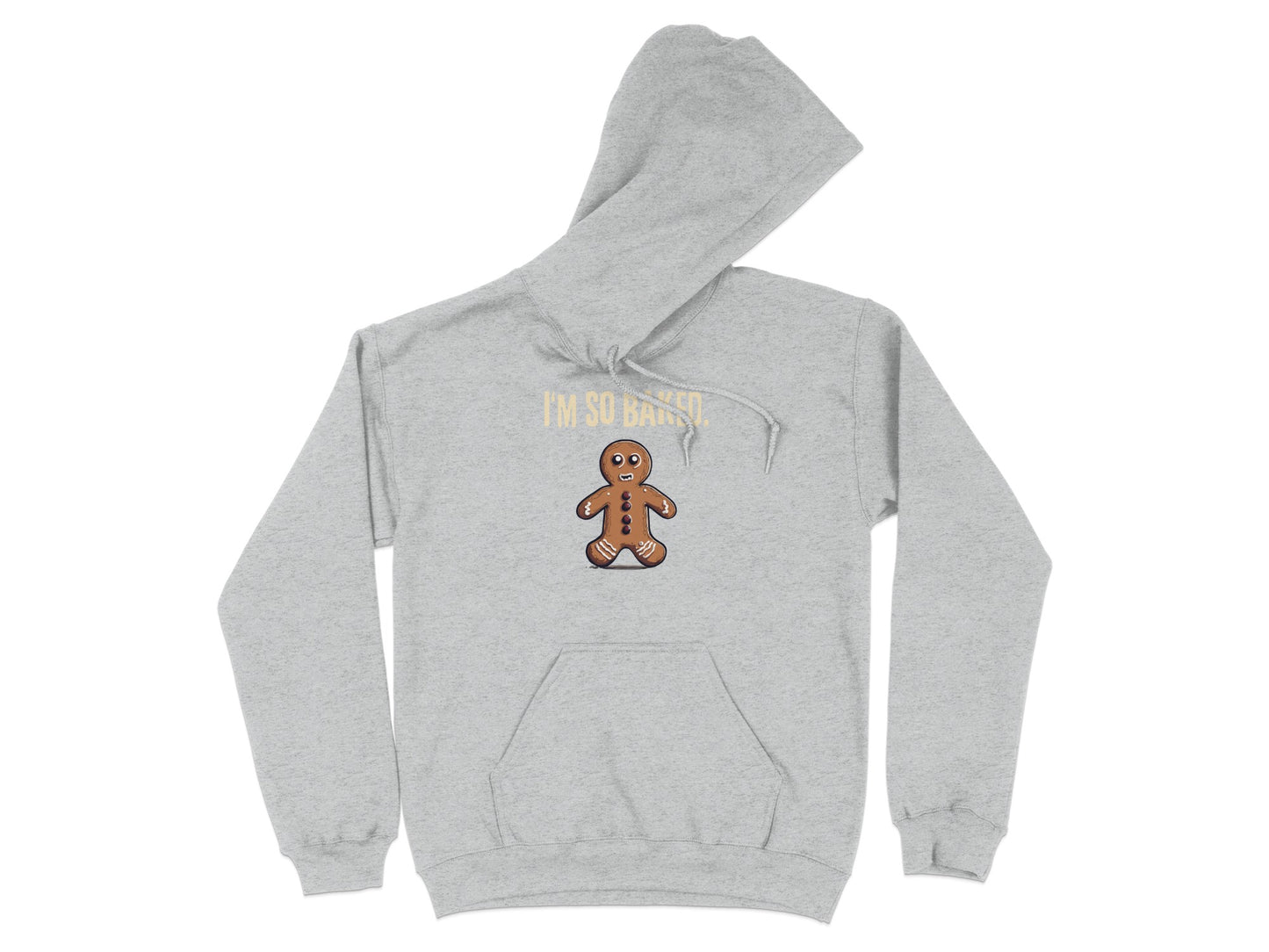 I'm So Baked Gingerbread Design Grey Hoodie product