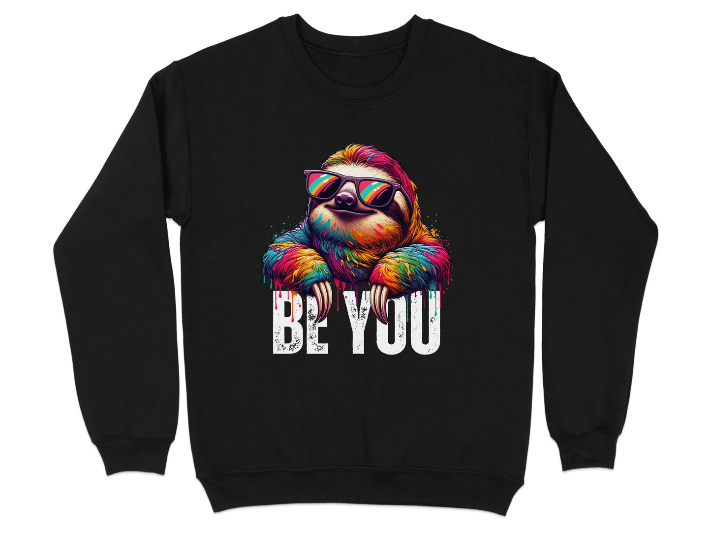 Colorful Sloth with Sunglasses BE YOU sweatshirt product