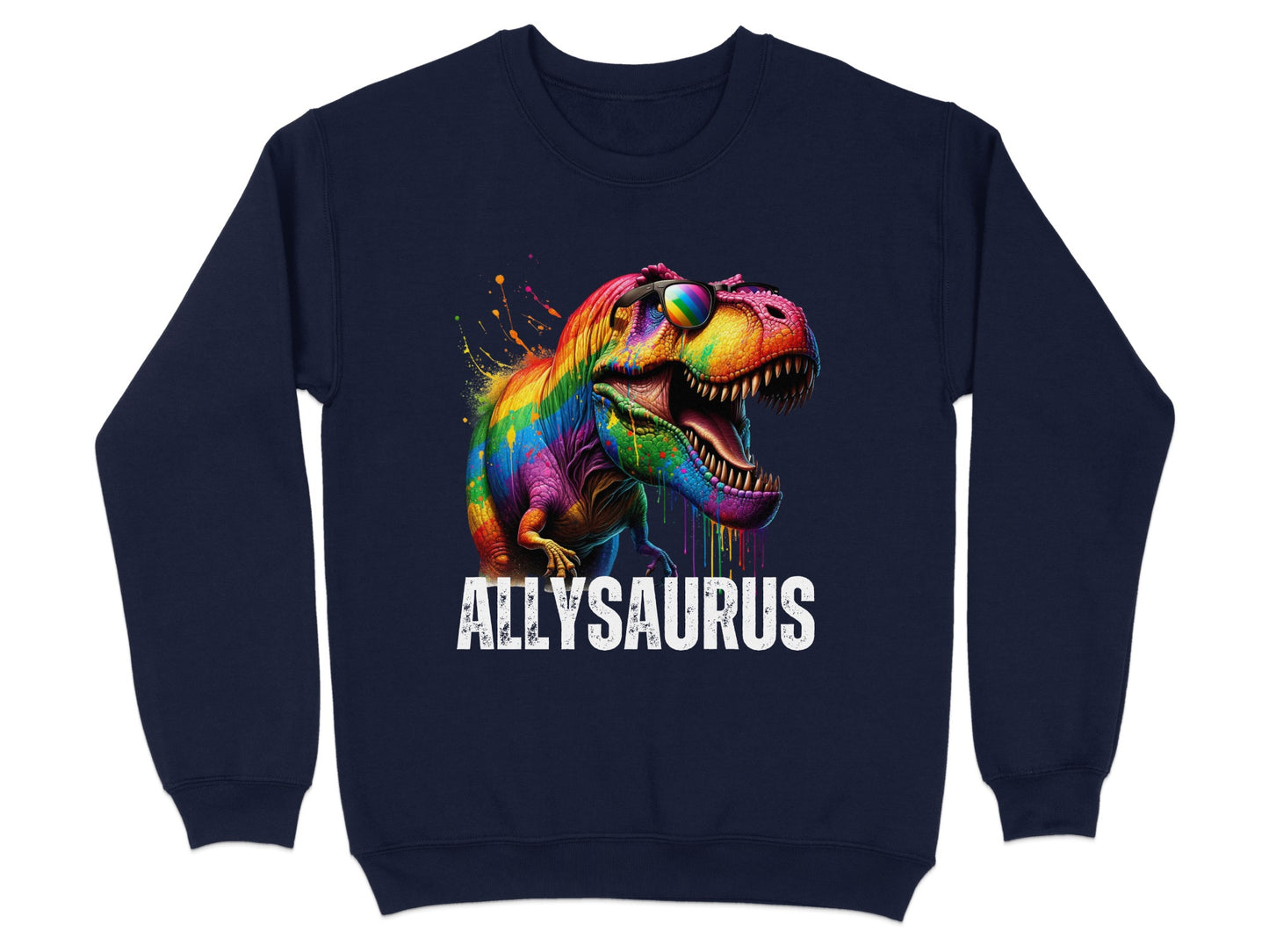 Colorful Dinosaur Graphic Allysaurus Sweatshirt product