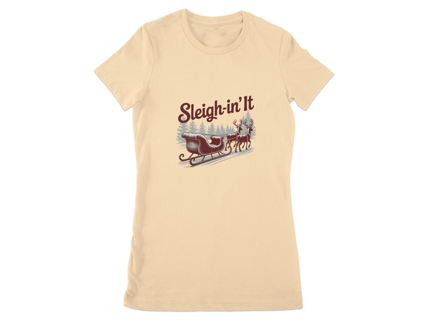 Sleigh-in It Reindeer Graphic Women's T-Shirt product type