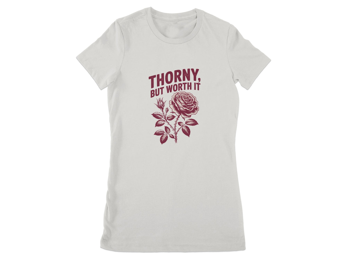 Thorny But Worth It Rose Design T-shirt product type