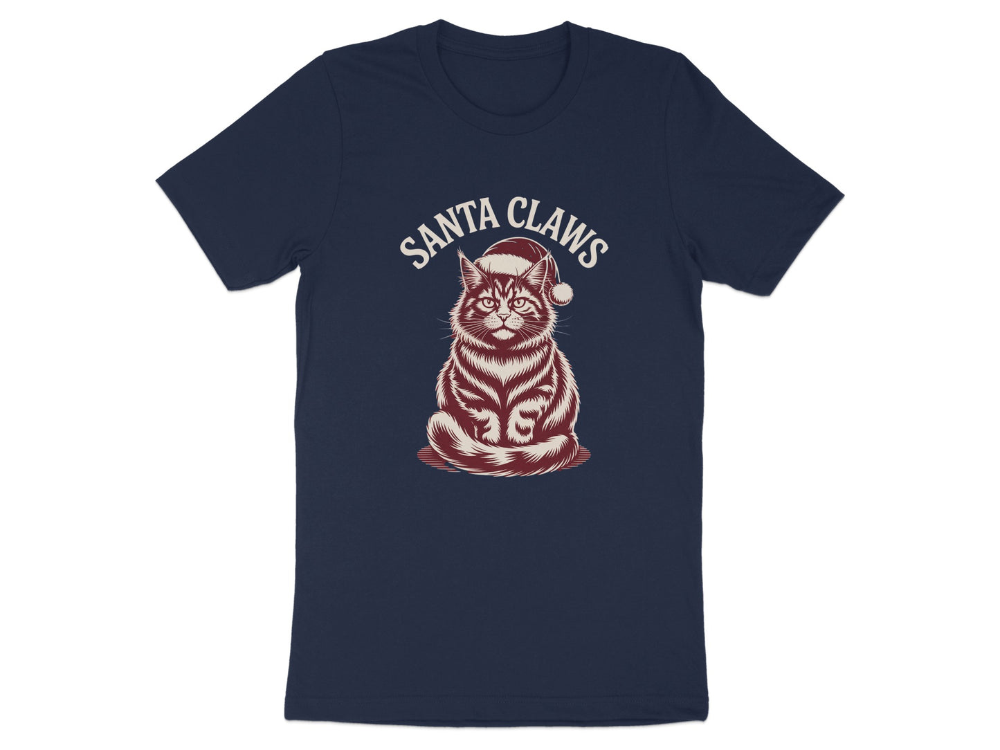 Santa Claws Cat Christmas Graphic T-Shirt product type